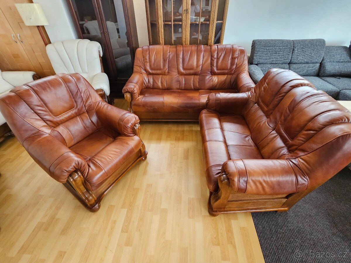 Kožená sedací souprava Romaaa 3+2+1 - 4