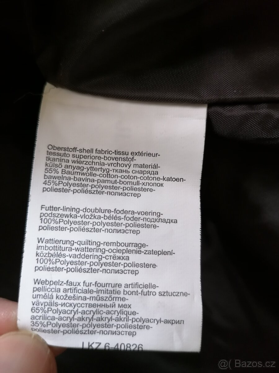 Dámský tmavě hnědý zimní kabát vel. 38 - 4