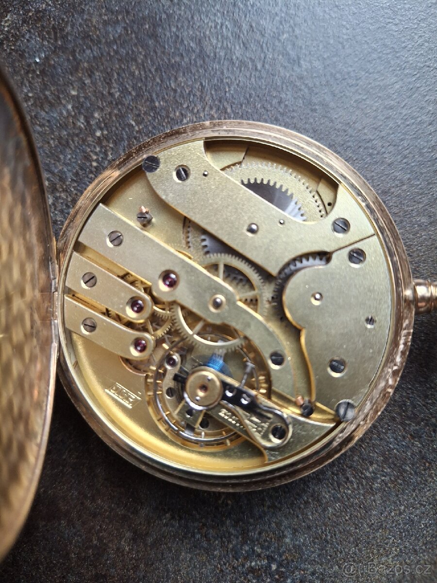 Zlaté kapesní hodinky J.Calame Robert - 4