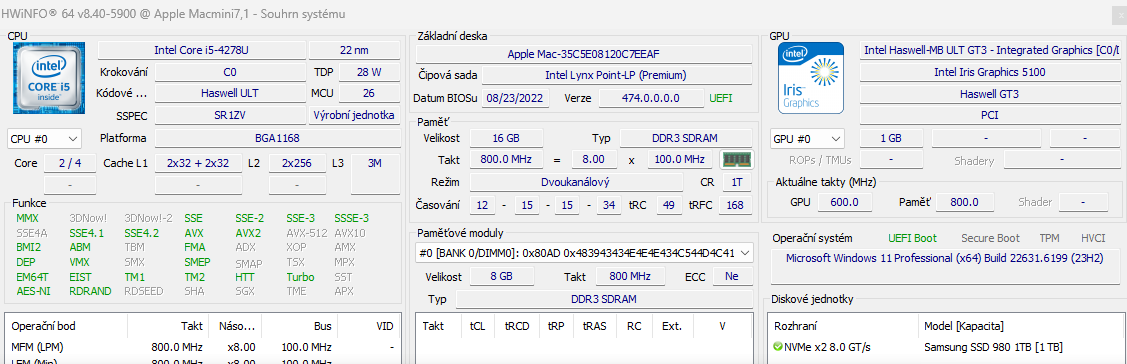 Mac Mini (Late 2014), Model A1347 - 1 TB SSD, 16 GB RAM - 4