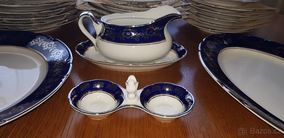 Jídelní servis s modrým lemem Constance Thun - 4