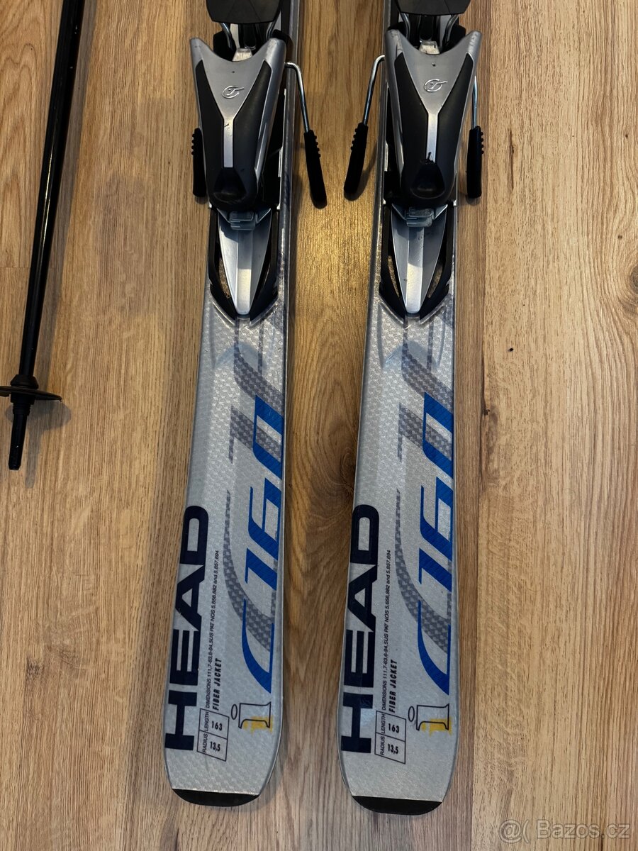 lyže HEAD 163mm + lyžarské hole - 4