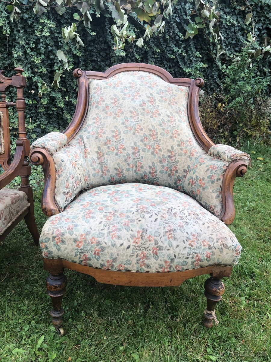 Starožitná sedací souprava (6 ks) - 4