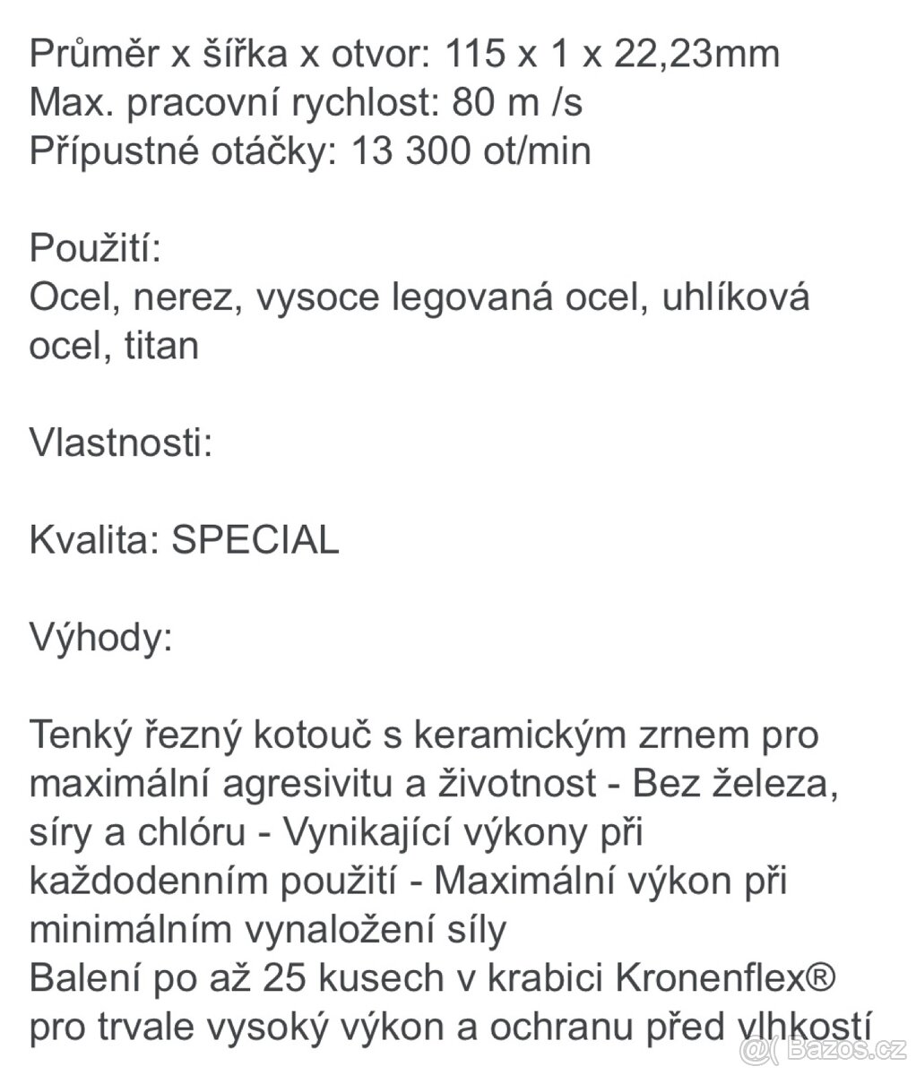 ŘEZNÝ KOTOUČ 115 - 4