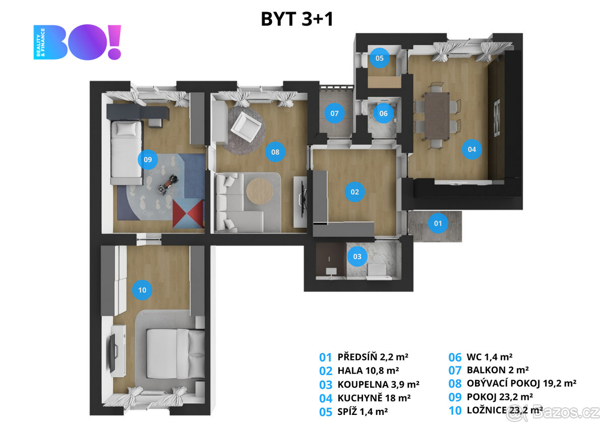 Prodej bytu 3+1 103 m² Čsl. armády, Šumperk - 4