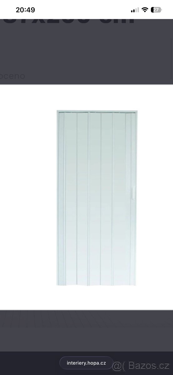 Shrnovací dveře Kit DORA 87x200 cm - bílá - 4