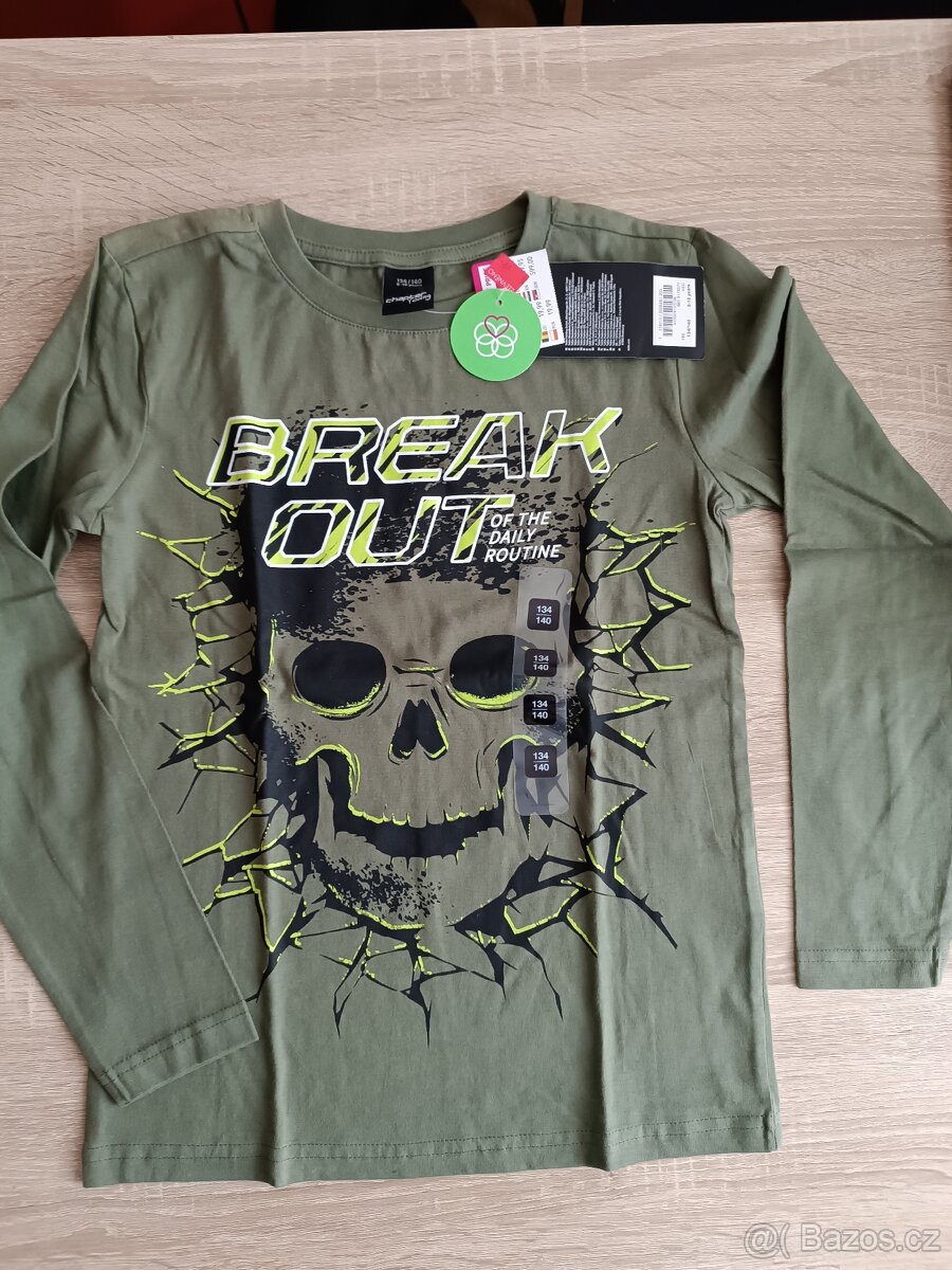 Nová trička - 5 ks - vel. 134/140 - 4