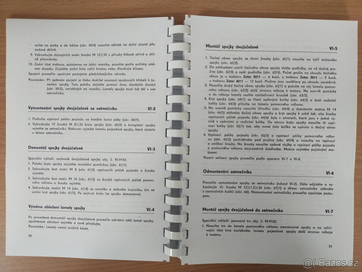 Katalog a dílenská příručka na Zetor 2011, 3011, 4011 - 4