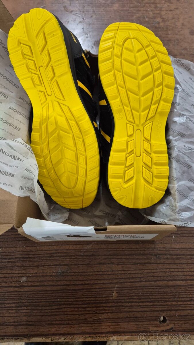 Bennon RIBBON S1 ESD sandál Černo-žlutá - 4
