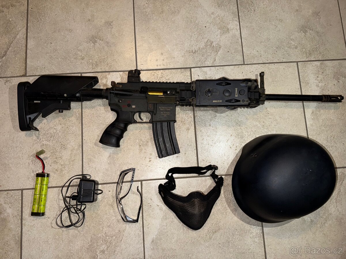 Airsoft AR, M4, HK AEG samopal plus vybaveni - 4