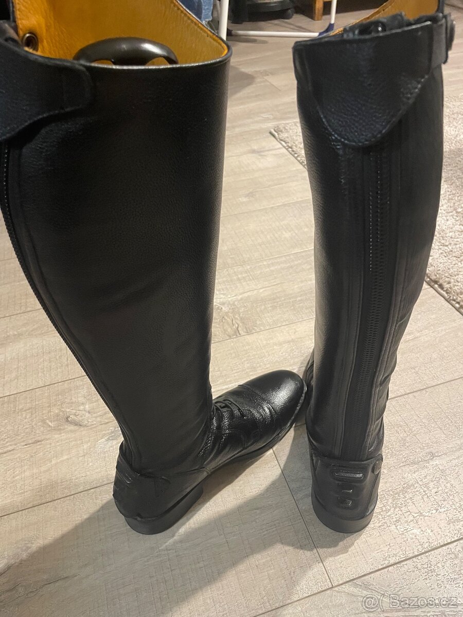 Kožené jezdecké boty HKM - 4