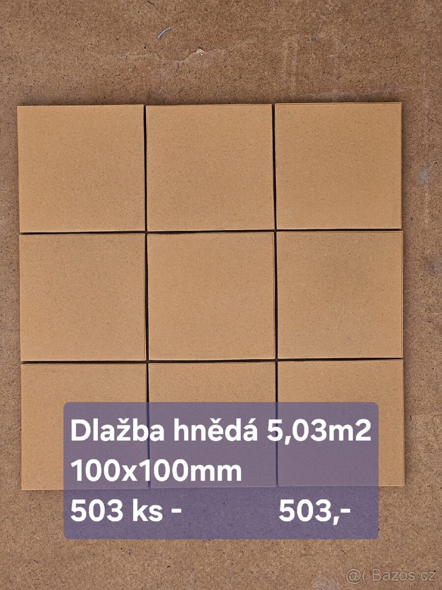 Dlažba 100 x 100 mm různé druhy - 4