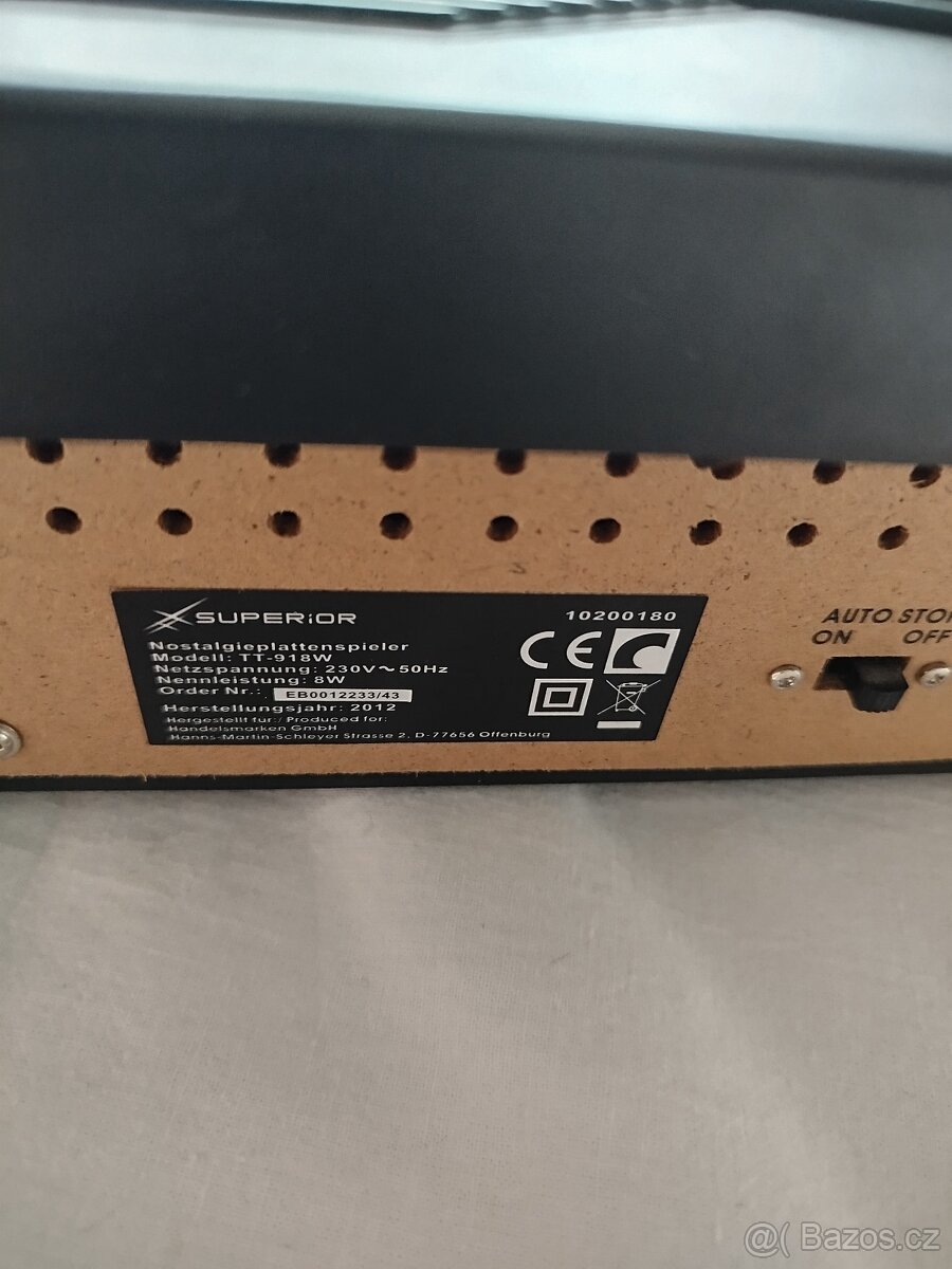 Gramofon Superior, plně funkční, nová jehla. - 4
