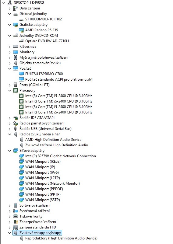 Fujitsu Esprimo C700,i5-2400,WIN 10,HDD 1TB,RAM 16GB,monitor - 4