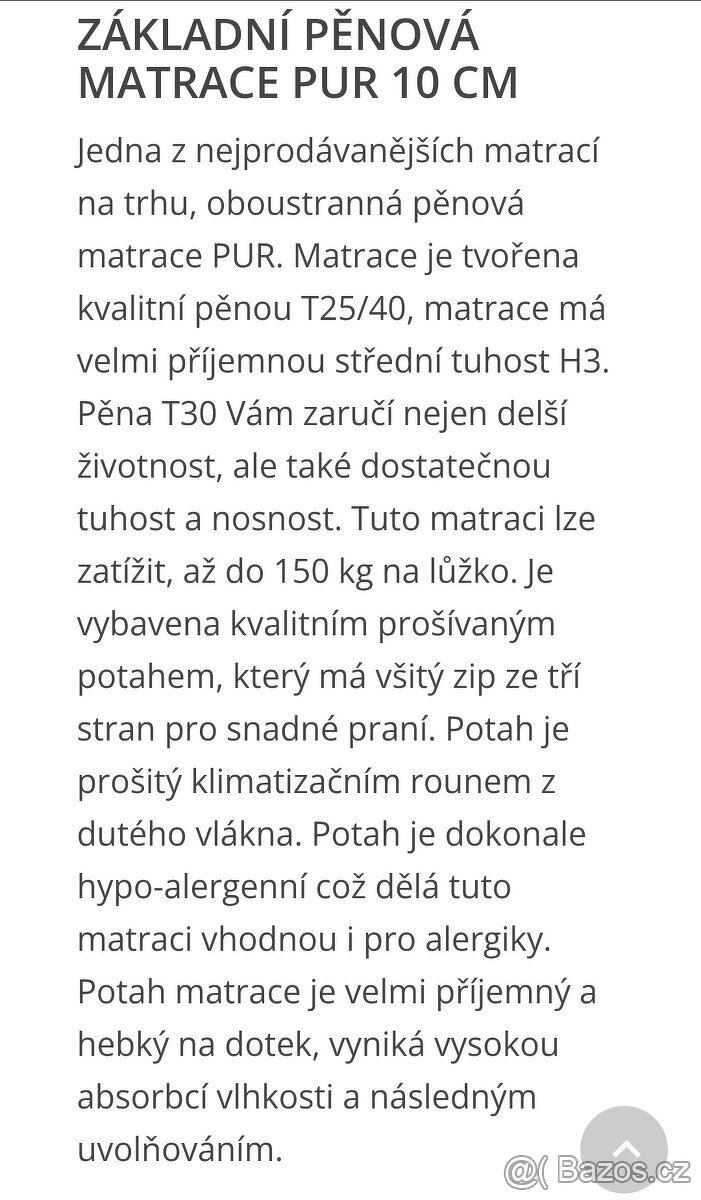 Matrace 200x90x10 - 4