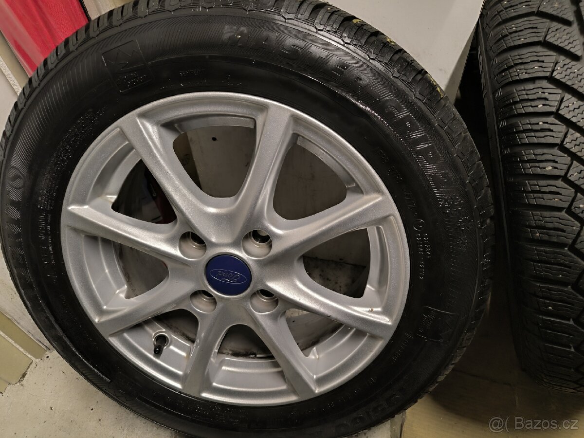 Alu kola FORD Fiesta 4x108 r15 Originál,zim.pneu94%+TPMS - 4