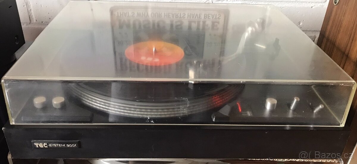 JAPONSKÝ VINTAGE GRAMOFON TOSHIBA/ TEC 3001 ,POLOAUTOMAT VE - 4