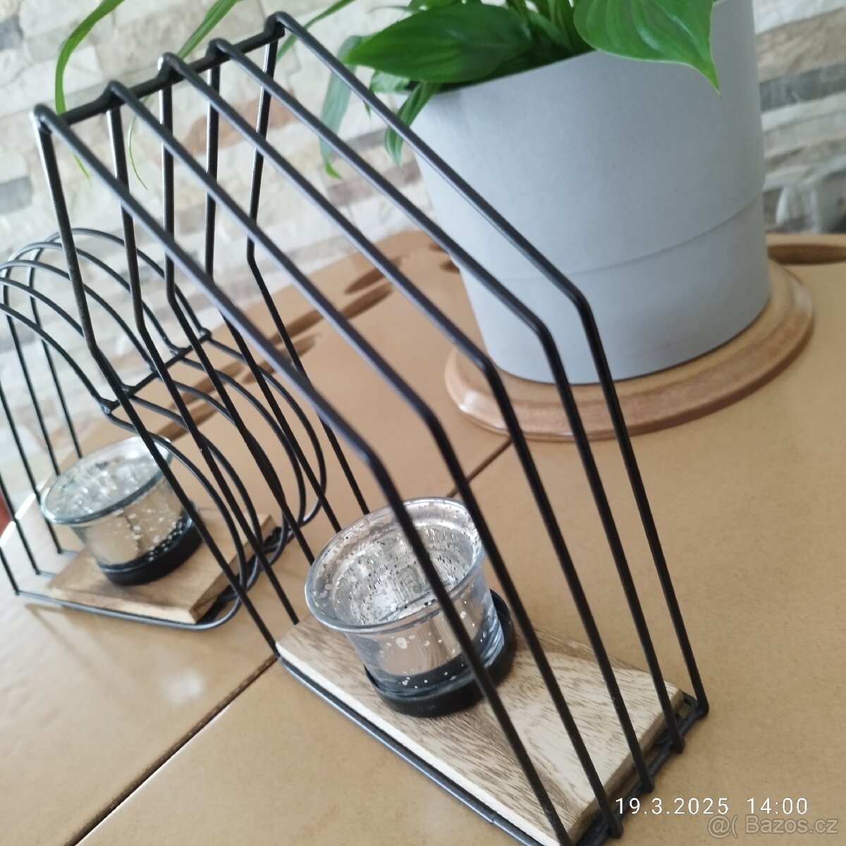 Svícen domeček a svícen srdce - na čajovou svíčku - 4