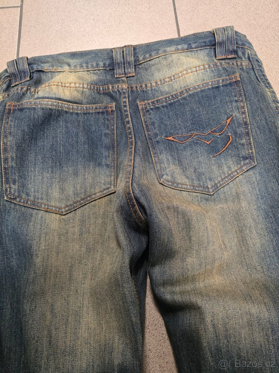 Pánské rifle /džíny na motorku s kolenními chrániči vel. 36 - 4