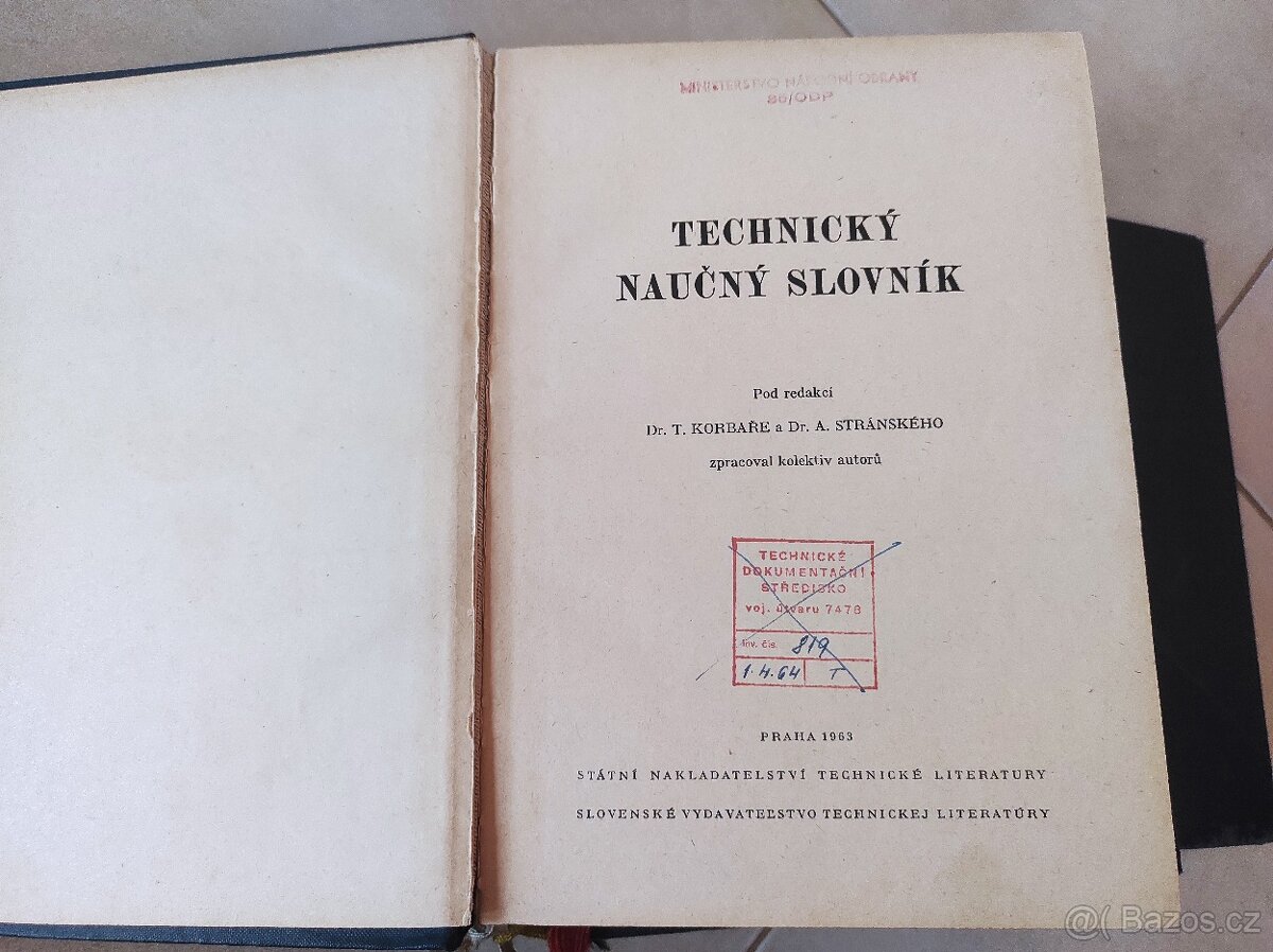 Technický naučný slovník .- komplet 5 dílů - 4
