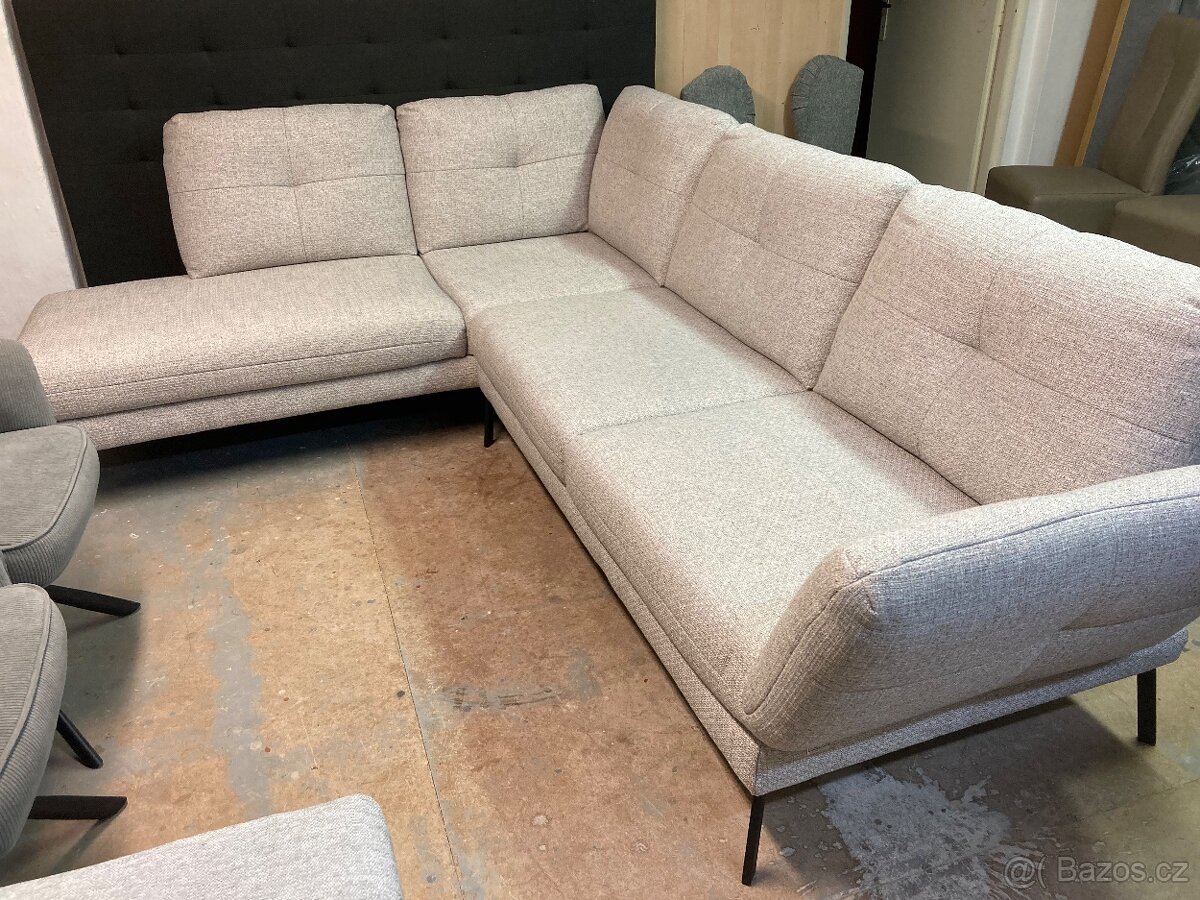 Rohová sedací souprava-Taburet-MONDO Assea-Nová - 4