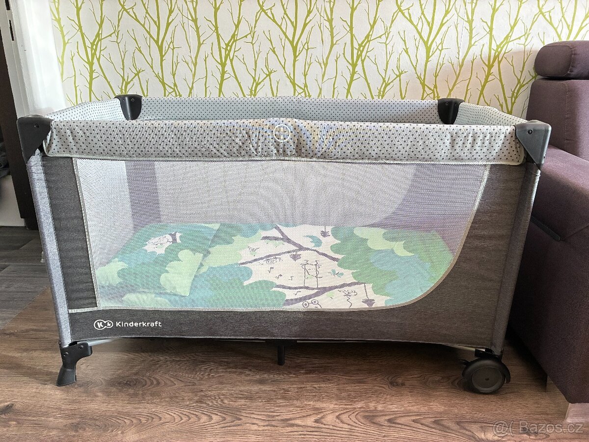 Dětská postýlka Kinderkraft LEODY Grey se zárukou - 4