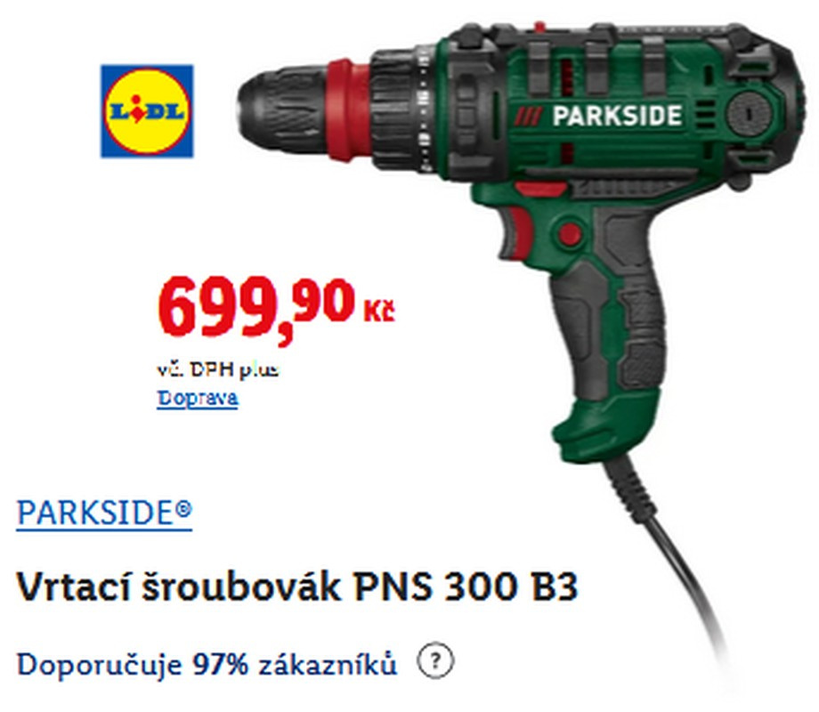 Vrtací šroubovák PNS 300 B3 Parkside - 4