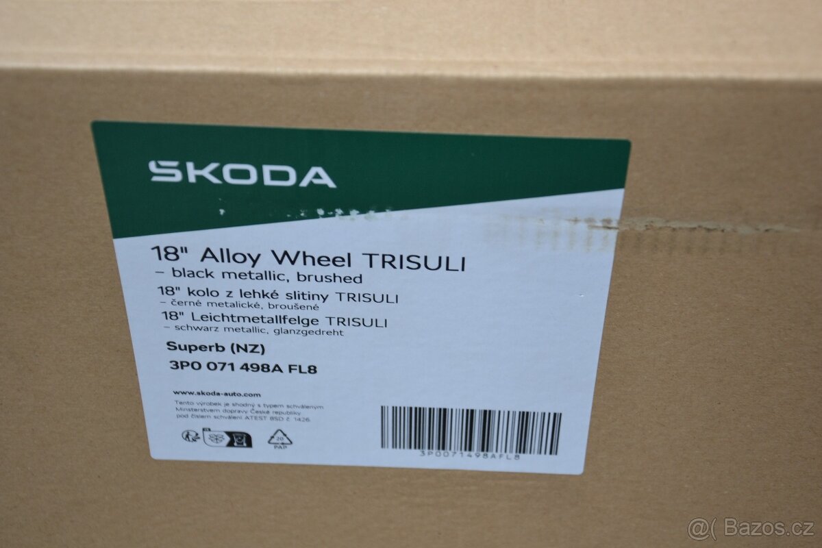 Škoda Superb III/IV/VW Passat B8-NOVÉ orig.Alu 18-8x18,ET44 - 4