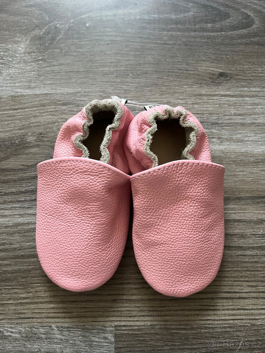Nové Dětské kožené capáčky / boty pro miminko nazouvací - 4