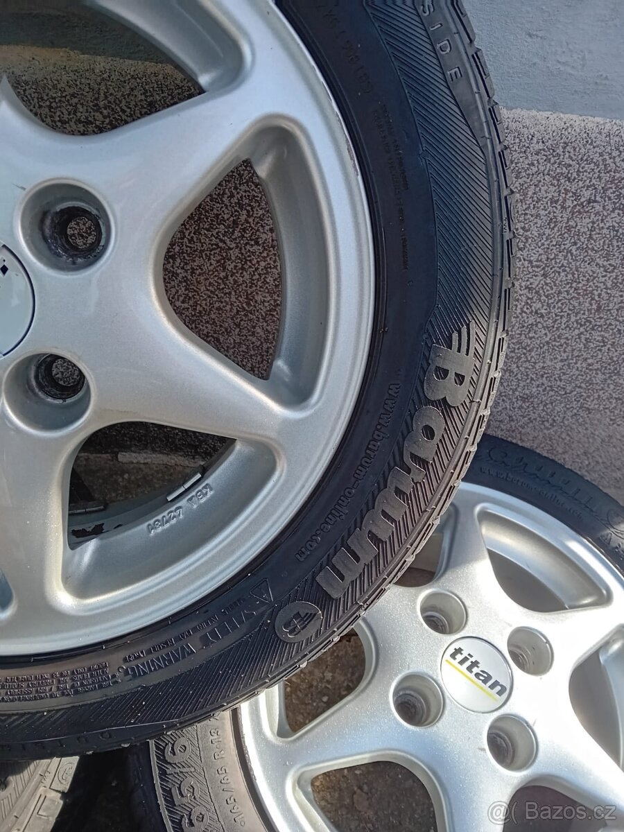 Alu kola Titan 4x100 s letními pneu 165/65/R13 - 4