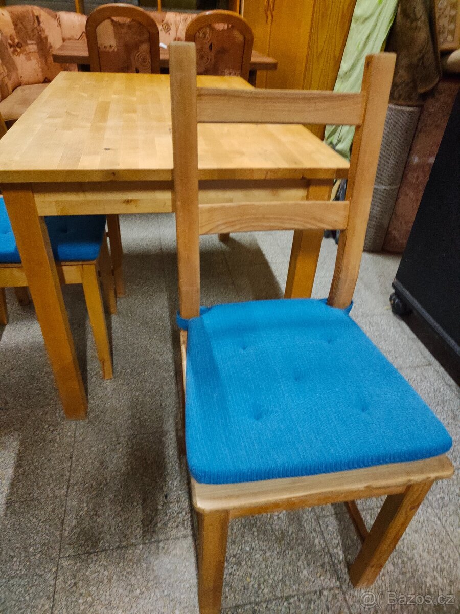4 jídelní židle masiv borovice - 4