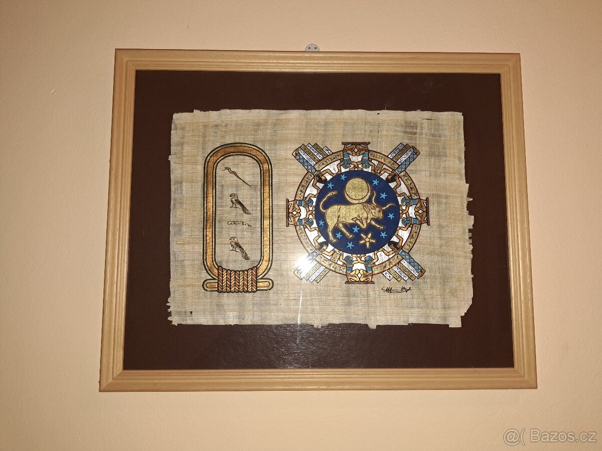 Egyptský papyrus obrazy 4 ks - 4