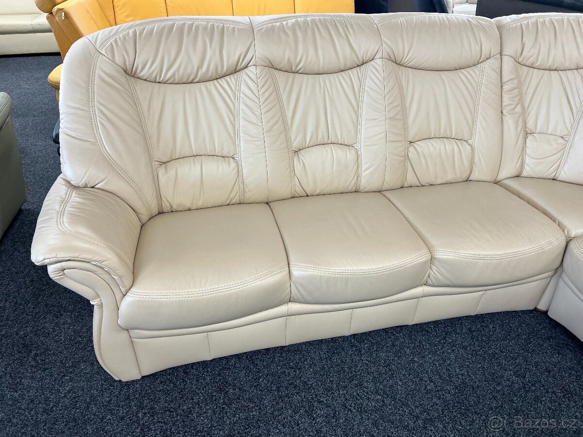 Sedací souprava rohová - kůže - 4