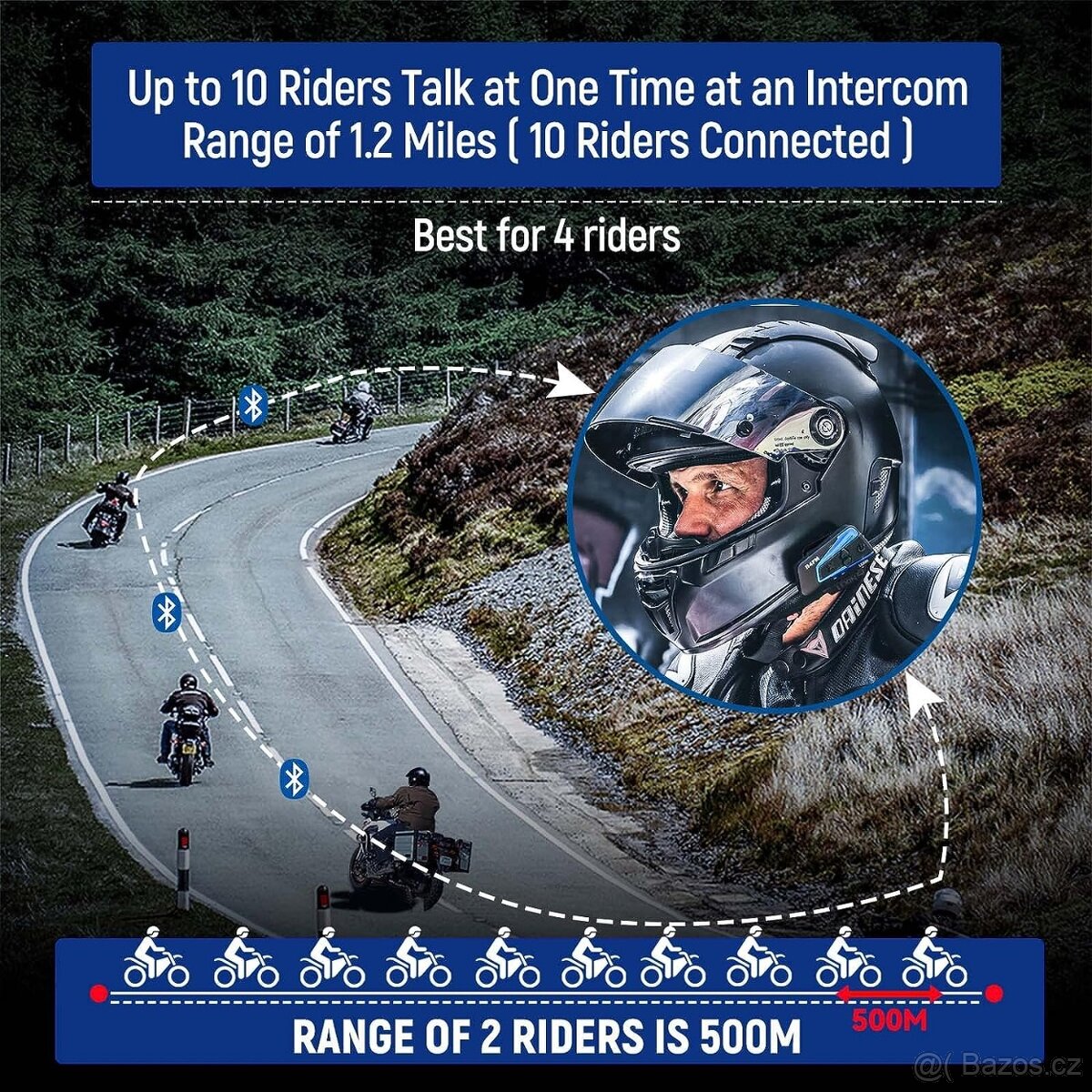 Lexin B4FM Motocyklový Bluetooth interkom - 4