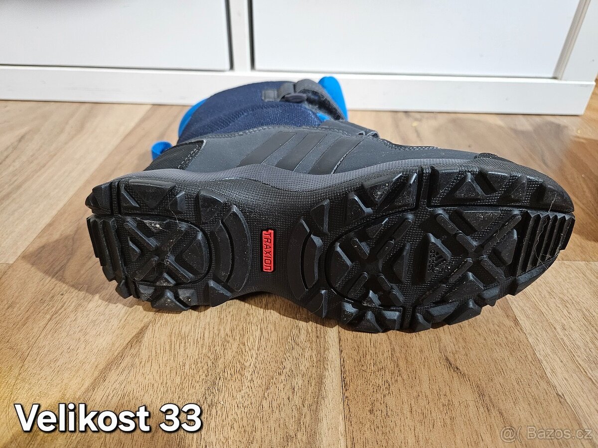 Dětské zimní boty Adidas modré velikost 33 - 4