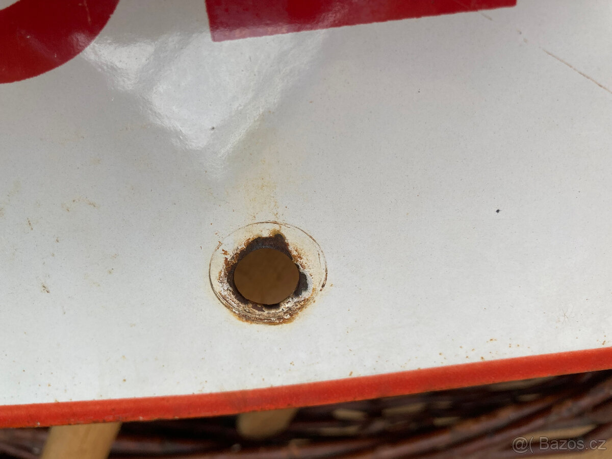 Cedule smaltovaná Pozor Hraniční pásmo - 4