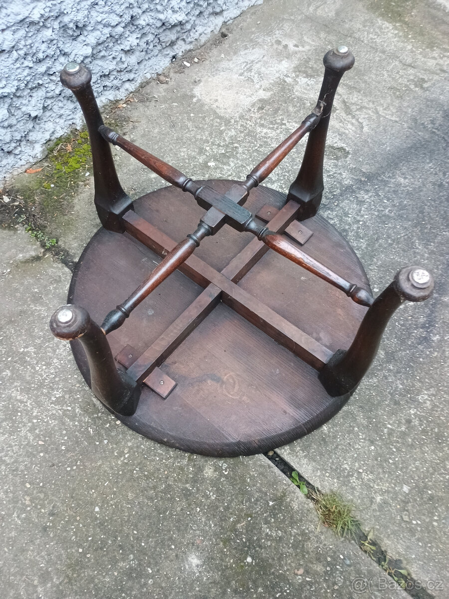 Starožitný dřevěný stůl - 4