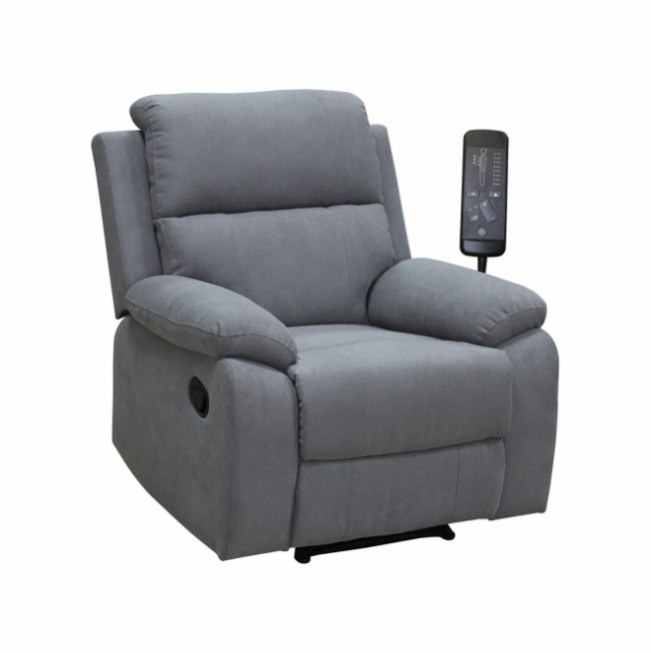 Masážní a polohovací křeslo POHODA šedé - 4