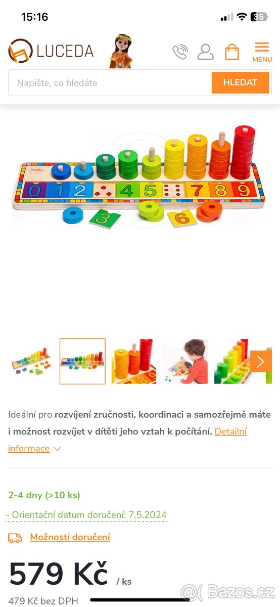 Prodám didaktickou desku s čísly - Bigjigs - 4