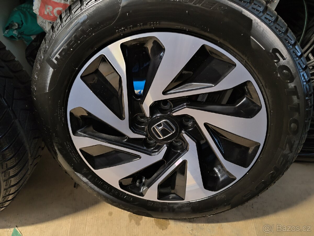 ALU kola Honda Civic 5x114,3 r16 Originál, zimni pneu 5mm - 4