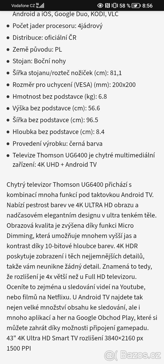 Thomson 43UG6400 LED TV 4K - 4