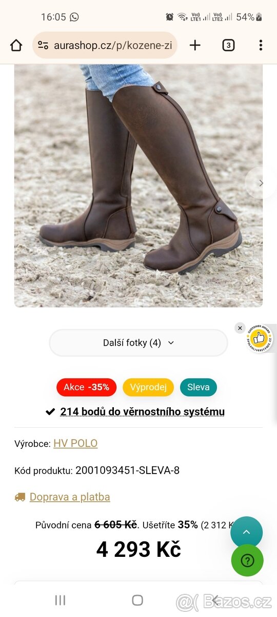 Zimní jezdecké boty s pravým beránkem - 4