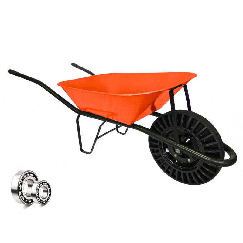 Stavební kolečko KATARO s černým rámem a barevnou korbou 60L - 4