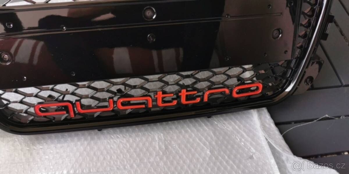 Veľký nápis QUATTRO pre AUDI chrom, čierne, červene. - 4