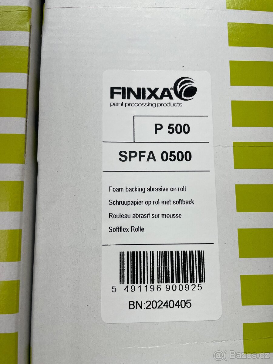 Finixa - Brusný papír na roli 114 mm x 25 m, měkká podložka - 4