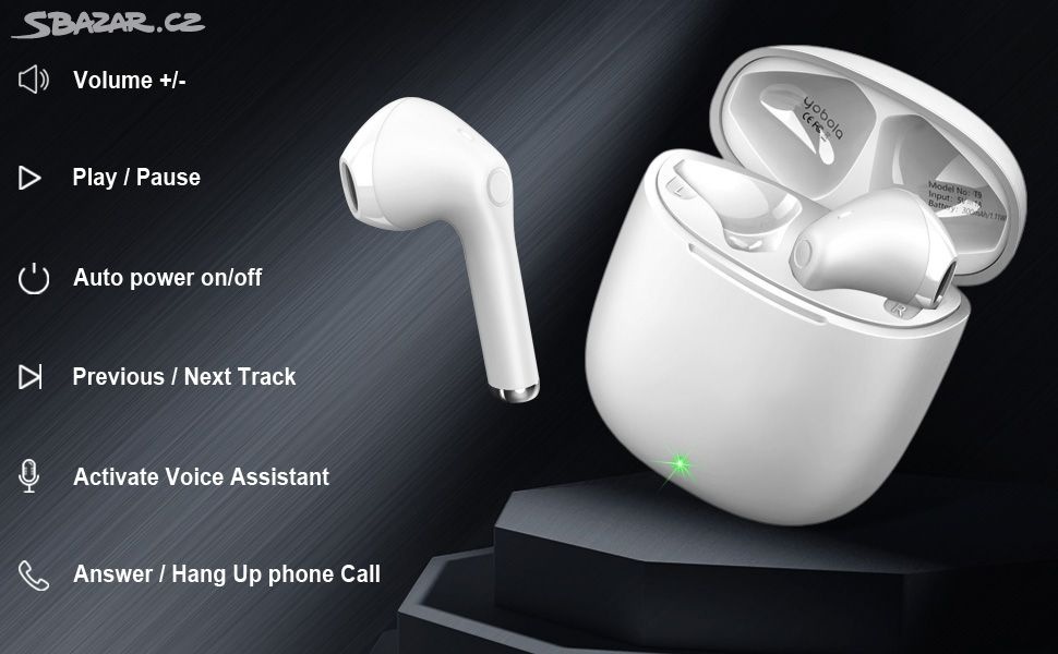 BT Sluchátka YOBOLA T9 - nové/nerozbalené TOP - 4