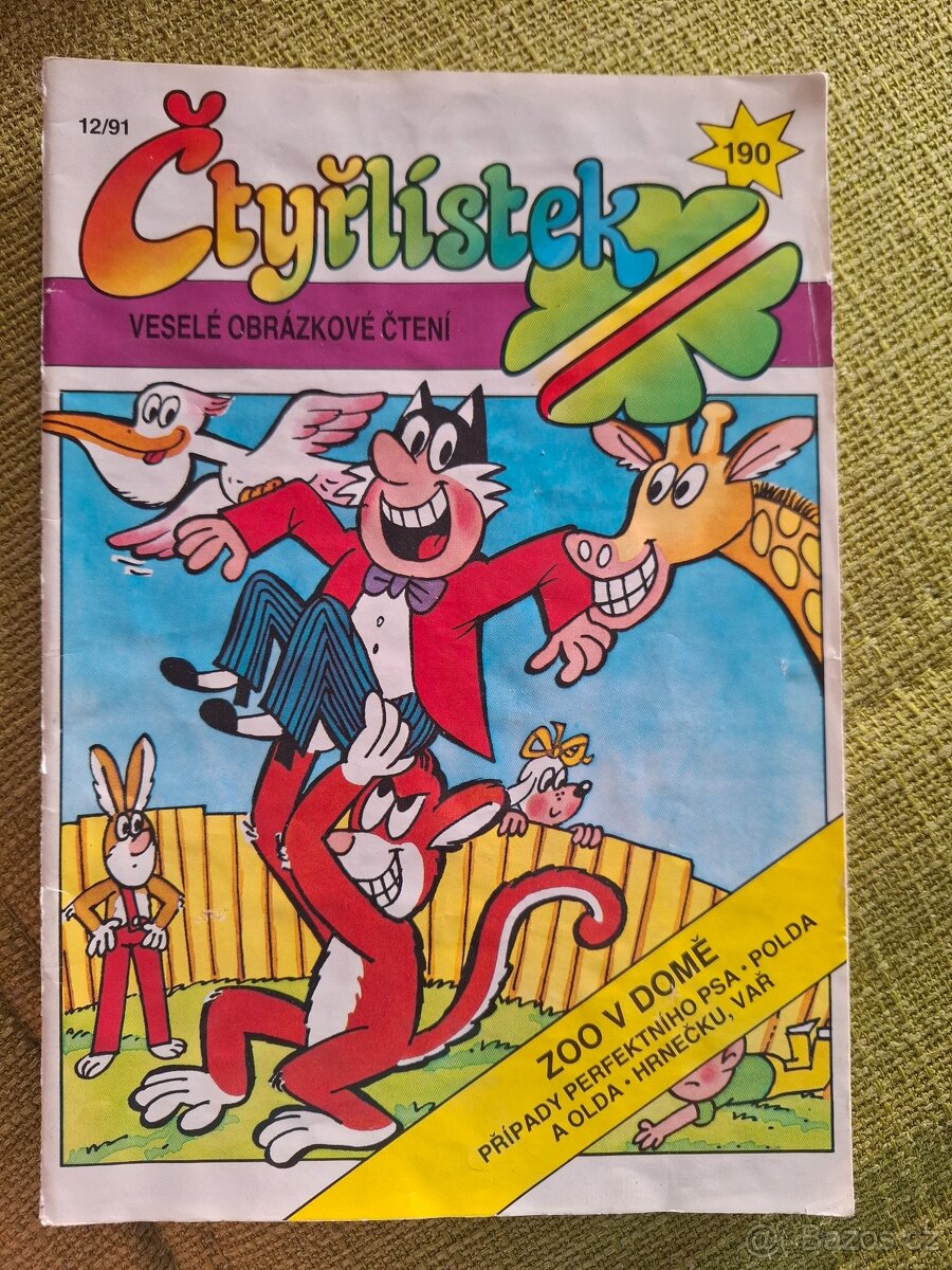 Staré čtyřlístky stav lehce opotřebované - 4