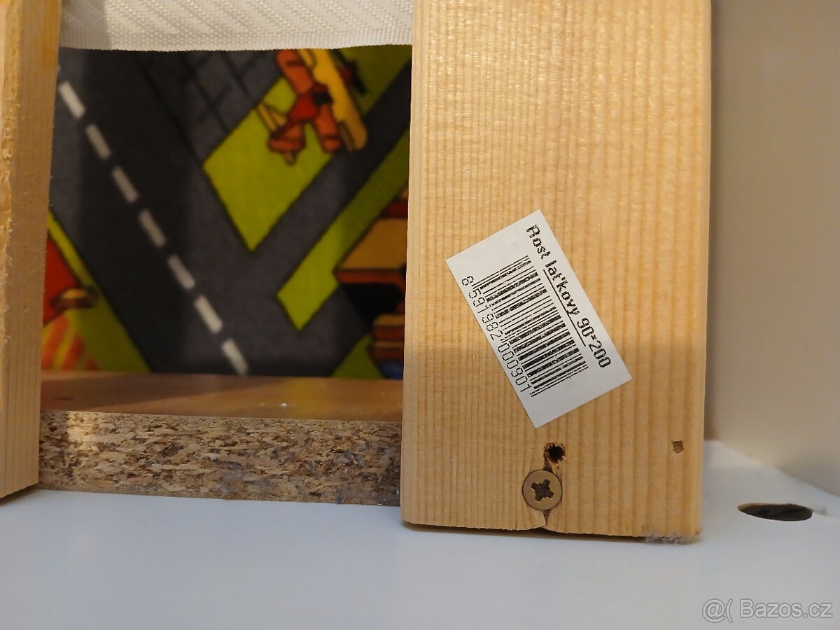 Rám postele s roštem 90x200+noční stolek - 4