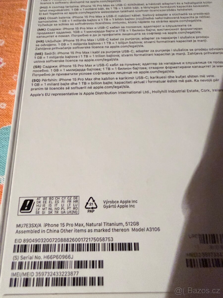 Krabičky iPhone 15 a 17 pro max 512gb - 4