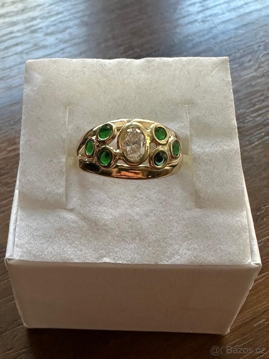 Zlatý dámský prsten - 4